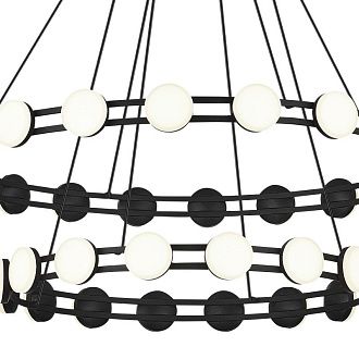 Каскадная люстра 80*120 см, 1*LED*70W, 4000K, ST-Luce Monro SL6610.403.36, черный