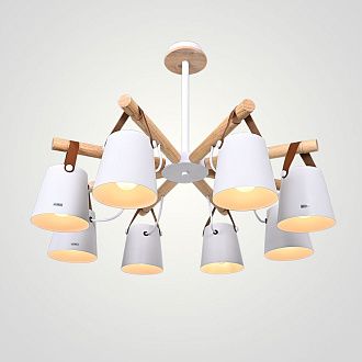 Люстра на штанге NATURA C8 white 70*70*100 см, 8*E27*60W, ImperiumLoft NATURA-C01, Белый