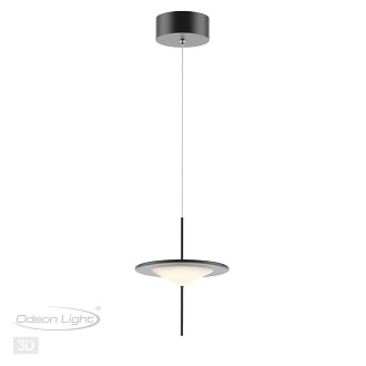 Светодиодный светильник 18 см, 10W, 3000K, Odeon Light Steka 5012/10L, черный