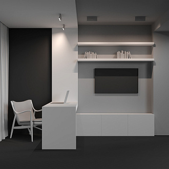 Накладной светильник 22*2,3*8,8 см, LED, 12W, 3000К, Maytoni Technical Basis Rot C133CL-12W3K-W белый