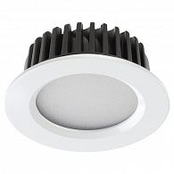 Встраиваемый светильник 10 см, 10W, 4000К, белый, дневной свет, Novotech Drum 357907, LED, вр 9,5 см
