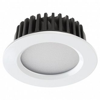 Встраиваемый светильник 10 см, 10W, 4000К, белый, дневной свет, Novotech Drum 357907, LED, вр 9,5 см