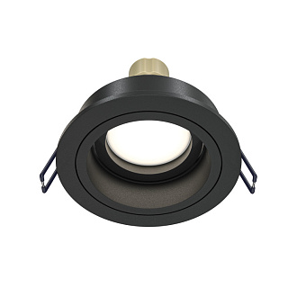 Светильник, 9 см, 50W, черный, Maytoni Akron DL025-2-01B, встраиваемый