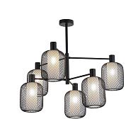 Потолочная люстра 78,5*60 см, 6*E14, 60W, F-Promo Tokri 4602-6C, черный матовый