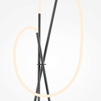 Торшер с диммером 45*45*162 см, LED*36W, 3000K, Maytoni Crochet MOD369FL-L36B3K, черный