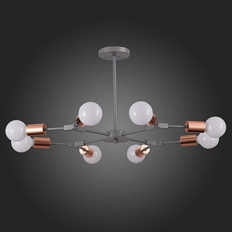 Люстра подвесная 70 см,  EVOLUCE PALARE SLE106403-08 Серый, Розовое золото
