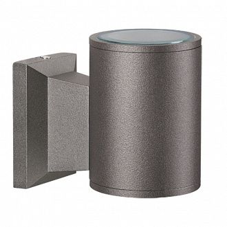 Уличный настенный светильник 12*10 см, GU10, IP44, 4-6 м2 Novotech Landscape 370357, серый