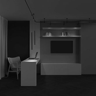 Трековый светильник  TR156-1-5W4K-B **-60 см, *LED*5W, 4000K, Maytoni technical FLARITY TR156-1-5W4K-B, Черный