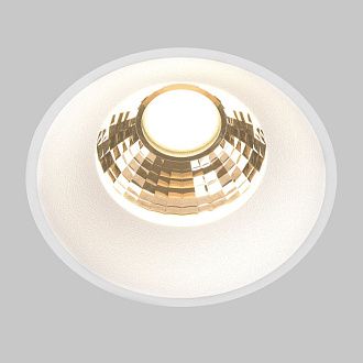 Встраиваемый светильник 11,5-6 см, LED*12W, 2700K, Maytoni Round 60° DL058-12W2.7K-TRS-W, Белый, вр 7,5 см