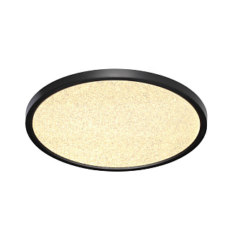 Cветильник 40*2,5 см, LED 32W, 3000/4000 К, IP40, белый/черный, пластик Sonex Omega Black, 7662/32L