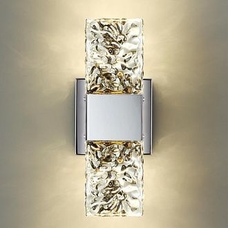 Светодиодный светильник 30 см, 10W, 3000K, Odeon Light RICCI 4365/5WL, полированный хром