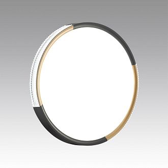 Cветильник 49*6 см, LED 72W, 3000-6000 К, IP43, белый/черный/золотистый, пластик Sonex Velio, 7629/EL