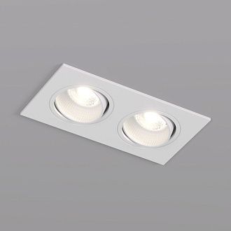Светильник встраиваемый 17,3*9,3*3,4 см, вр 16*8 см, 2*GU5.3*10W, Denkirs Rodvig DK3072-WH, белый