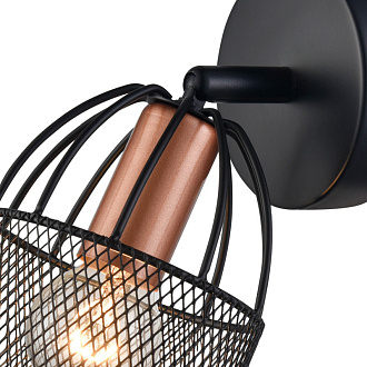 Спот 17*10*18 см, 1*E14 черный, медь Vele Luce Modello VL6452W01