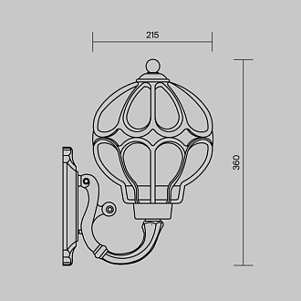 Уличный настенный светильник Maytoni Via O024WL-01G, коричневый