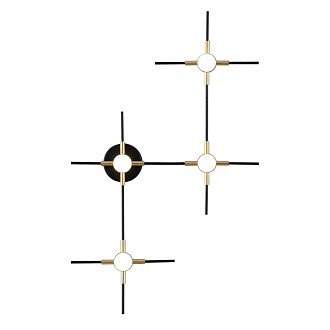 Бра 39*60 см, 14W, 4000K Odeon Light Costella 3906/14WL, черный-золото