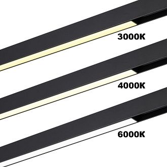 Cветильник  86,8*2,5*3 см, 1*LED*30W, 3000-6000K, Novotech VECTOR PORT 359943, черный,  диммир. пульт ДУ/Tuya Smart Life