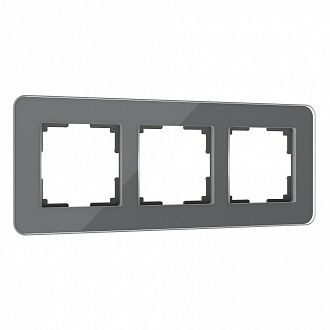 W0032440 Рамка на 3 поста Elite, графит, стекло Werkel, 4690389180774