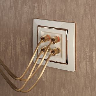 W0011932 Рамка на 1 пост Snabb, слоновая костьзолото Werkel, 4690389160691