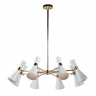 Люстра на составной штанге Lightstar Dumo 816086, диаметр 86 см, белый-золото