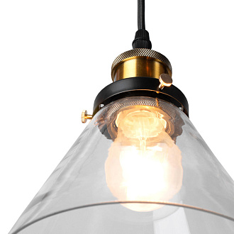 Подвесной светильник Loft IT Factory filament Loft1123, черный, бронза, диаметр 18 см