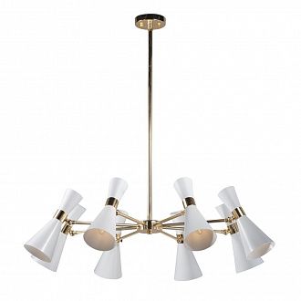 Люстра на составной штанге Lightstar Dumo 816086, диаметр 86 см, белый-золото