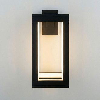 Уличный настенный светодиодный светильник Frame 3000K чёрный 1527 TECHNO LED черный Elektrostandard  4690389219108, a072090