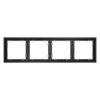 Рамка пластиковая Voltum S70 на 4 поста, графит пластик Soft touch VLS100407