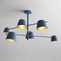 Люстра на штанге GODA Blue 115*115*85 см, 6*E27*60W, ImperiumLoft GODA01, Синий