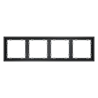 Рамка пластиковая Voltum S70 на 4 поста, графит пластик Soft touch VLS100407