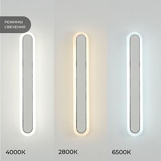 Светильник настенный САПФИР SPF-4782 Белый + Хром 400мм 1/LED/2*24W BARR 24-03 (1 из 10 шт в коробке