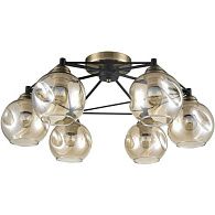 Потолочная люстра  61*25 см, 6*E27 черный Vele Luce Furia VL1882L06