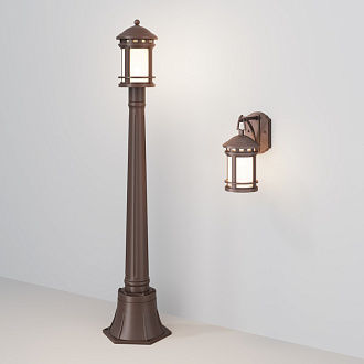 Уличный настенный светильник Maytoni Salamanca O031WL-01BR, коричневый