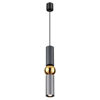 Подвесной светодиодный светильник Odeon Light Sakra 4071/5L серый, диаметр 9 см