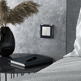 W1120161 Выключатель двухклавишный с подсветкой, белый матовый Werkel, 4690389184666