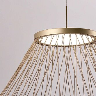 Подвес 60*40-150 см, 6*LED, 16W, 4000K, Favourite Fibra 4634-6P, золотой матовый