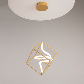 Подвесной светильник 36*36*336 см, LED, 3000К, Maytoni Membrane MOD345PL-L11BS3K латунный