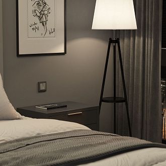 W0011864 Рамка на 1 пост Stark, графит матовый Werkel, 4690389194498