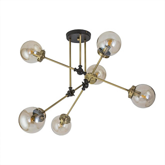 Люстра на штанге Citilux Планета CL105165 Бронза+Венге, диаметр 75 см