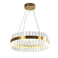 Подвесная люстра Favourite Placerat 4012-5P, D500*H150/1150, золота, плафон состоит из объемных стеклянных элементов необычной формы