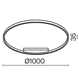 Светильник 100 см, 61W, 3000K Maytoni MOD058CL-L65BS3K, латунь