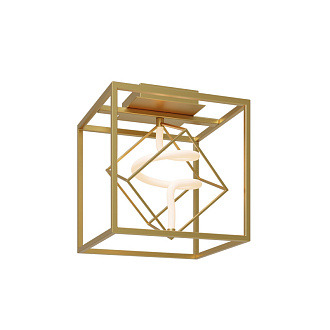 Накладной светильник 26*26*30 см, LED, 3000К, Maytoni Membrane MOD345CL-L9BS3K латунный