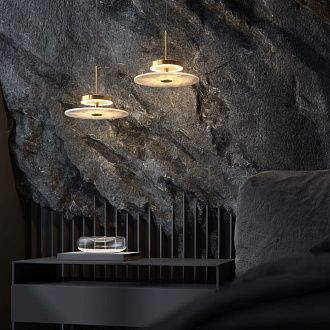 Подвесной светильник 30*30*22-173 см, LED*21W, 3000K, Eurosvet Thasos 40342 LED, латунь, a069277