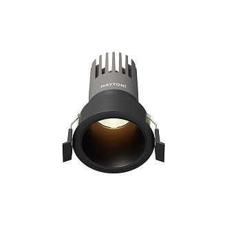 Встраиваемый светильник 7*10 см, вр 6 см, *LED*10W, 3000K, Maytoni Dip DL116-10W-3K-B, Черный