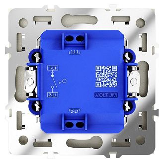 Выключатель встраиваемый Voltum S70 одноклавишный 10А, шелк пластик Soft touch VLS010104