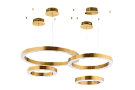 Люстра Ø800x600x400x400 x H1200, мм, 118W 4000K, BRASS(Латунь) NewRgy ZK01-DW-4+4+6+8 BRASS