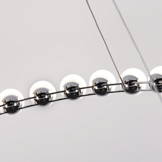 Подвесная люстра 80*158,5 см, 52W, Favourite HELMET 4589-8P хром, белый акрил