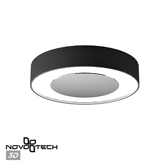 Светильник накладной светодиодный 15,5*15,5* см, LED 18W*3000 К, Novotech Over Mirror, черный, 359277