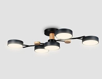 Подвесной светодиодный светильник с пультом 83*40*16- см, **W, 3000-6400K, Ambrella Light Comfort FL4835, черный