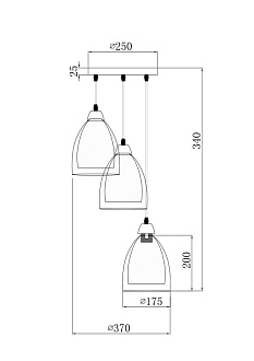 Светильник 37 см, Freya Astery FR5375PL-03CH2, хром